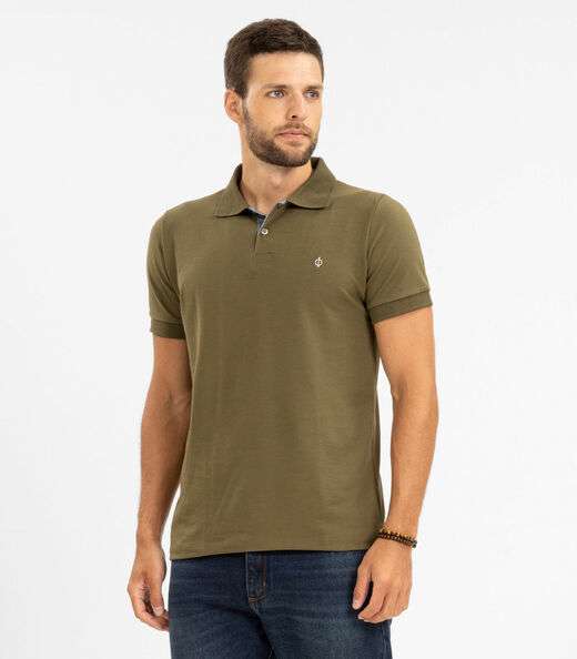Polo Masculina Básica Diametro Verde