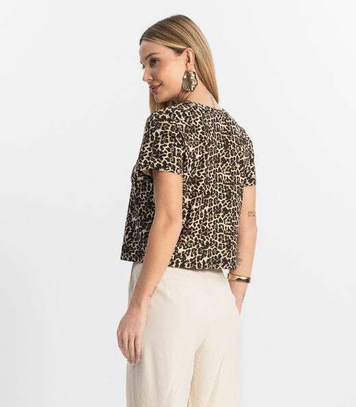 Blusa Feminina Estampada Select Bege