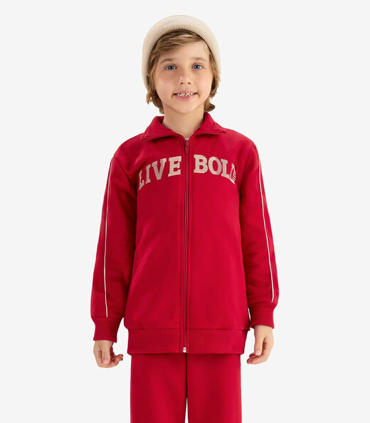 Conjunto Jaqueta com Calça Moletom Rovi Kids Vermelho