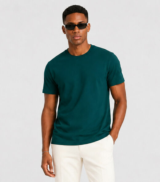 Camiseta Masculina Básica Manga Curta Select Verde