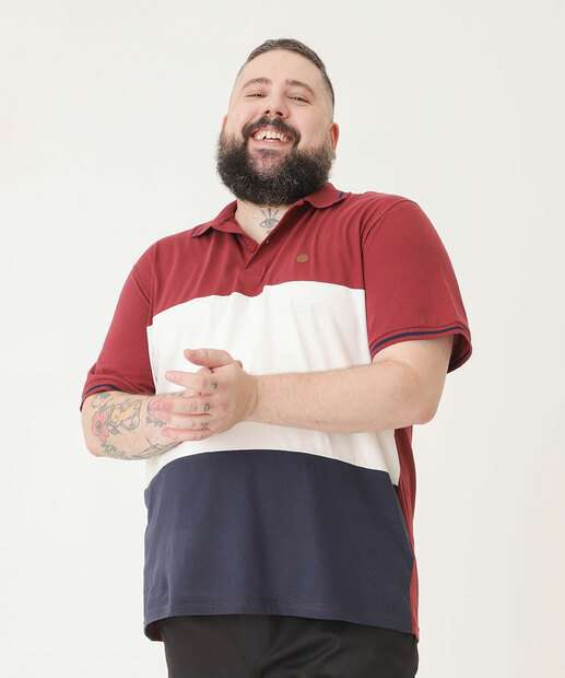 Image_Polo Masculina Plus Size Recortes MR