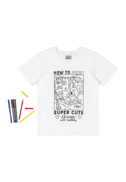 Camiseta Kit Canetinhas Pintar Quimby