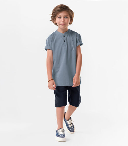 Conjunto Infantil Camiseta Com Bermuda Trick Nick Azul