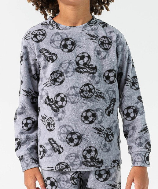 Pijama Infantil Marisa Cinza Tam 4 a 12