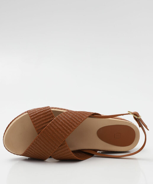 Sandália Flatform Feminina Marisa Marrom