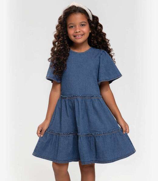 Image_Vestido Jeans Infantil Trick Nick Azul