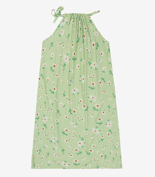 Vestido Curto Feminino Em Viscolinho Select Verde