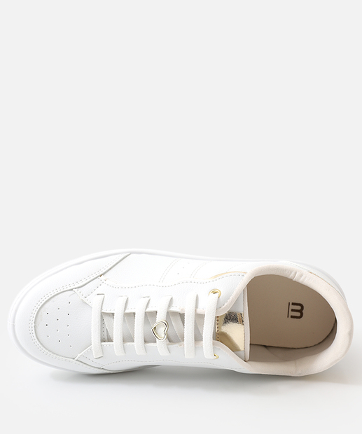 Tênis Casual Feminino Recortes Marisa Branco