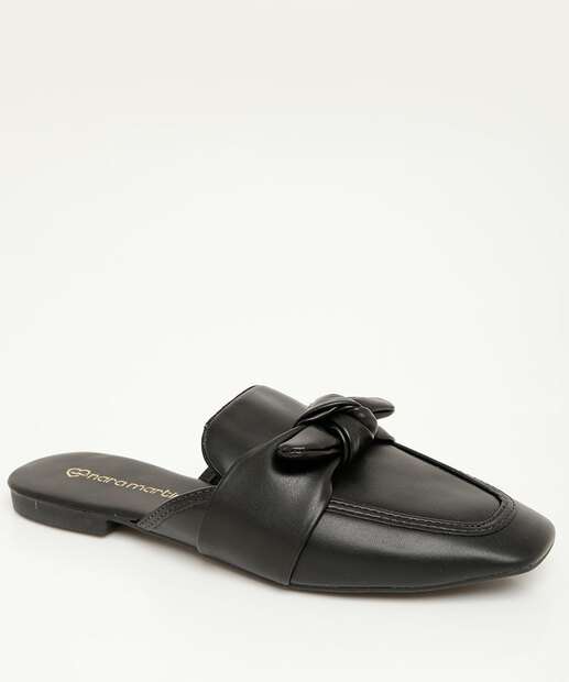 Mule Feminino Laço Bico Quadrado 
