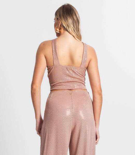 Blusa Cropped Feminina Transpassada Endless Unica