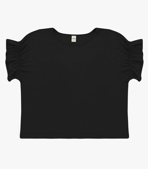 Image_Blusa Feminina Viscotorcion Detalhe Manga Rovitex Preto