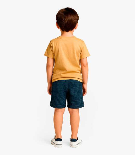 Conjunto Infantil Camiseta com Bermuda Select Marrom