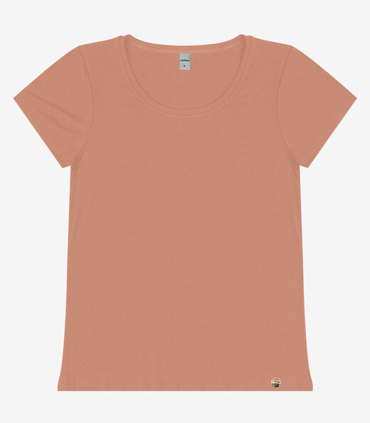 Blusa Feminina Viscotorcion Básica Rovitex Marrom