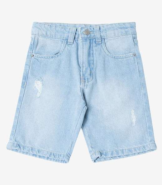 Image_Bermuda Masculina Infantil Jeans Trick Nick Azul