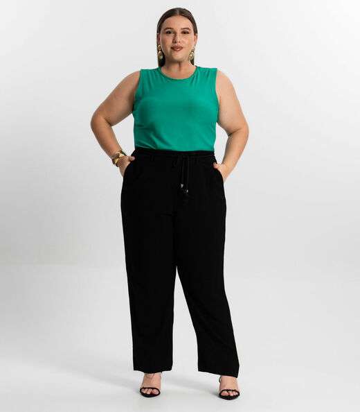 Regata Feminina Plus Size Secret Glam Verde