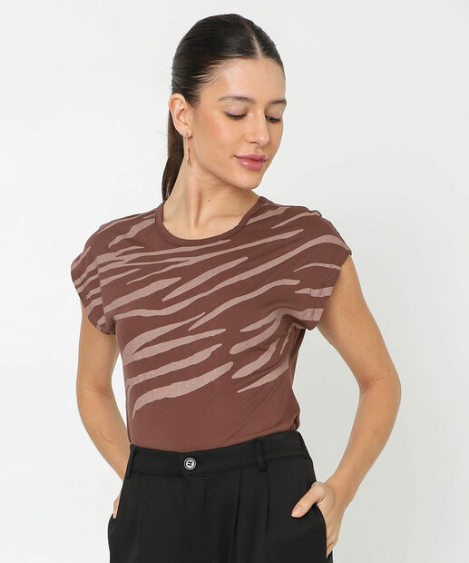 Image_Blusa Feminina Animal Print Marisa Marrom