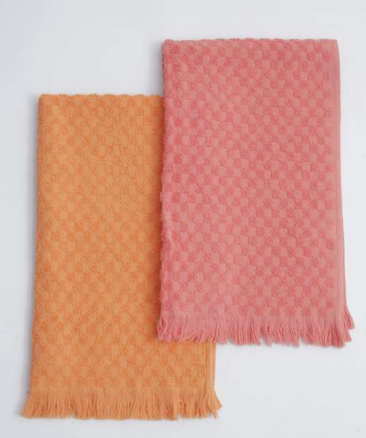 Kit Pano de Copa Jacquard Citrus Döhler 2 Peças