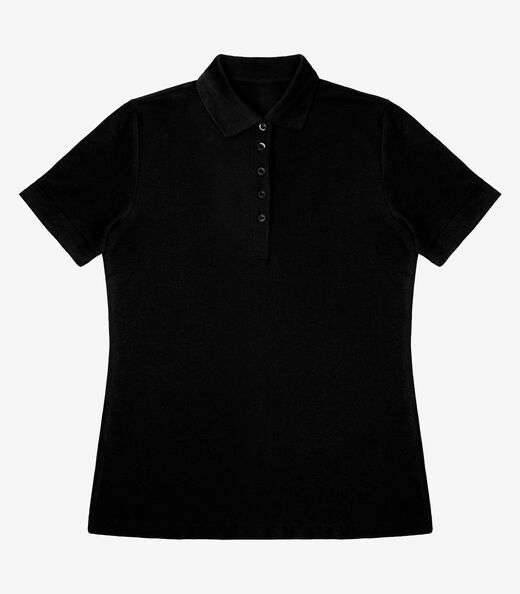 Polo Feminina Piquet Básica Select Preto