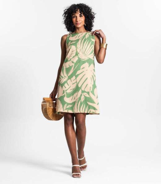 Vestido Feminino Curto De Viscose Select Verde