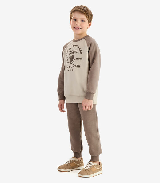 Image_Conjunto Blusão com Calça Moletom Molinê Rovi Kids Marrom