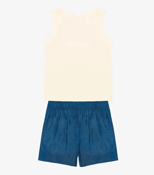 Conjunto Regata Com Shorts Saia Trick Nick Azul