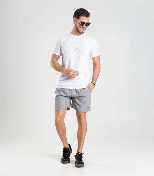 Bermuda Masculina Lisa De Microfibra Long Bong Cinza