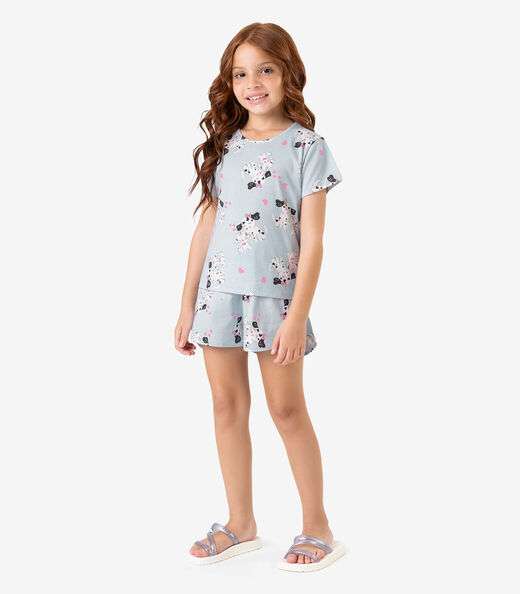 Pijama Meia Malha Rovi Kids Azul