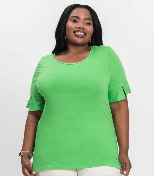 Blusa Plus Size Infinita Cor Rovitex Verde