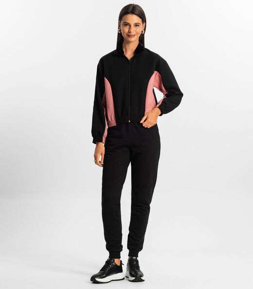 Jaqueta Feminina Bicolor Rovitex Rosa