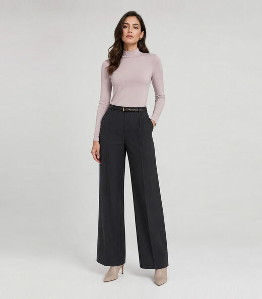 Blusa Manga Longa Básica Select Rosa