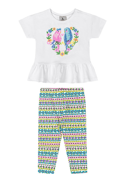 Conjunto Bebê Blusa e Calça Legging Quimby