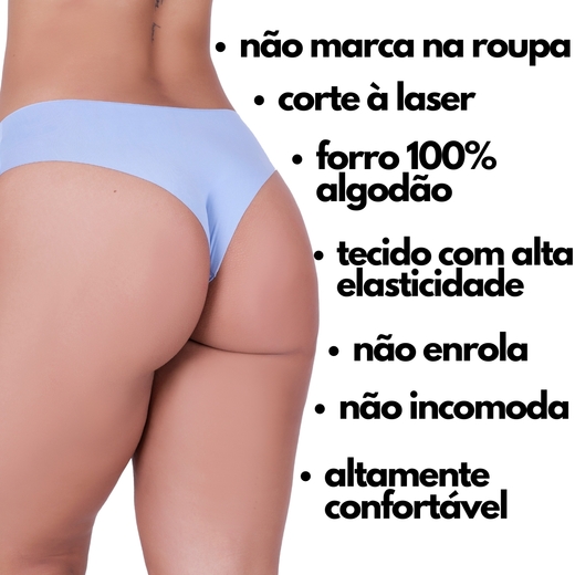 Kit Calcinha Feminina 10 Pçs Sem Costura Tanga Não Marca