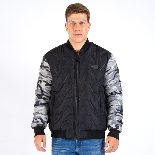 Jaqueta Puffer Masculina Bolso Frontal Ultraleve Camuflada