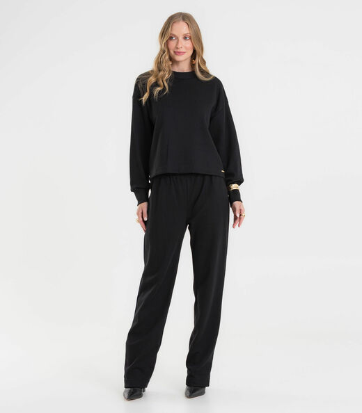 Image_Conjunto Blusão Com Calça Feminino Rovitex Preto