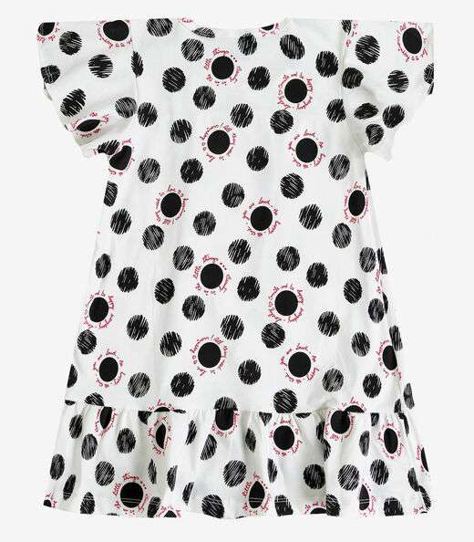 Vestido Infantil Com Manga Godê Select Preto