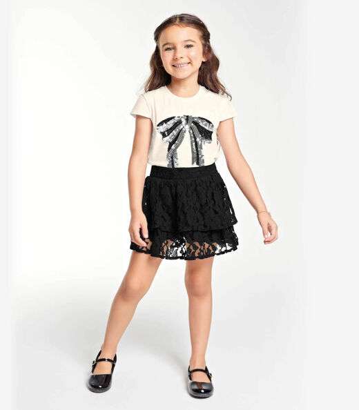 Conjunto Blusa Com Saia Lantejoula Trick Nick Preto