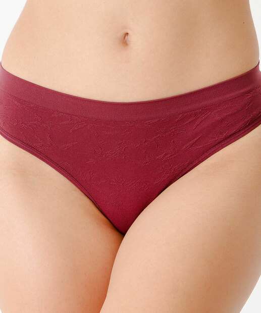 Calcinhas Fio Dental Jacquard Marisa Vinho