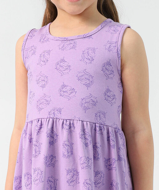 Vestido Infantil Unicórnio Marisa Tam 4 a 10 Lilás