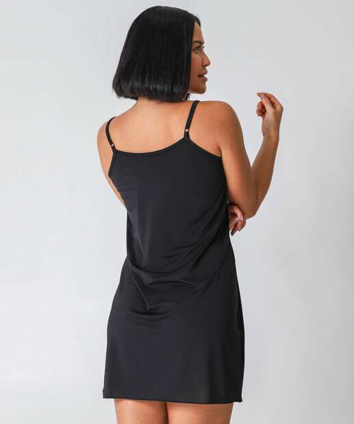 Camisola Liganete Recorte Renda Marisa Preto