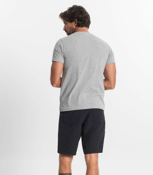 Bermuda Masculina Sarja Com Bolsos Shift Azul