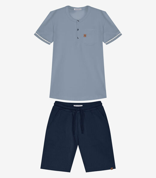 Image_Conjunto Infantil Camiseta Com Bermuda Trick Nick Azul