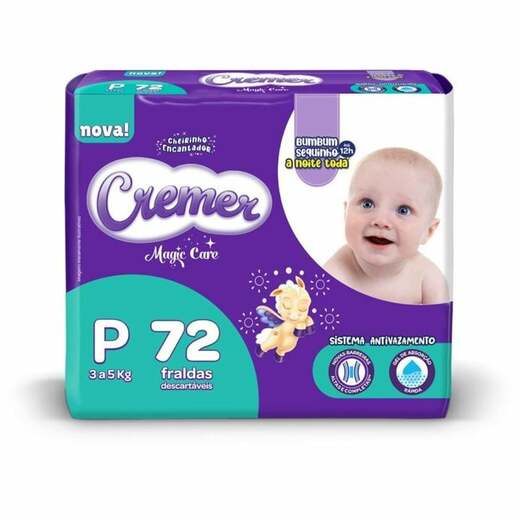 Image_Fralda Descartável Cremer Hiper Pq 72 Unidades