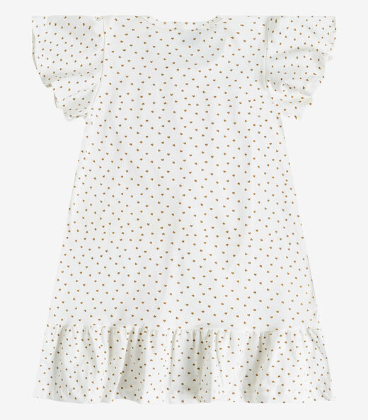 Vestido Infantil Com Manga Godê Select Bege