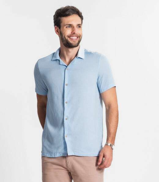 Image_Camisa Em Viscolinho Masculina Diametro Azul