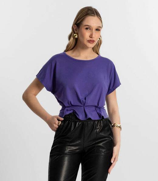 Blusa Feminina Com Pregas Endless Roxo