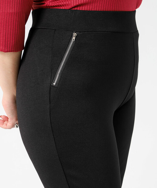 Calça Plus Size Feminina Legging Zíper Marisa Preto