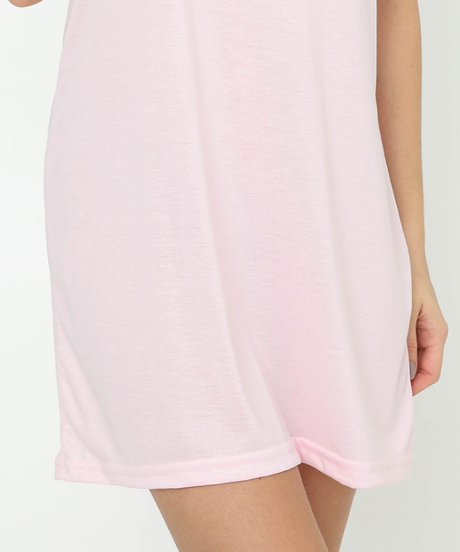 Camisola Estampa Frase Manga Curta Marisa Rosa