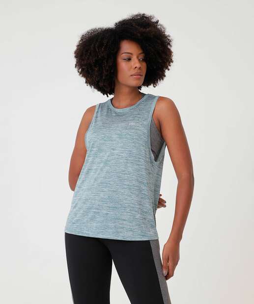 Blusa Regata Feminina Fitness Mescla Marisa