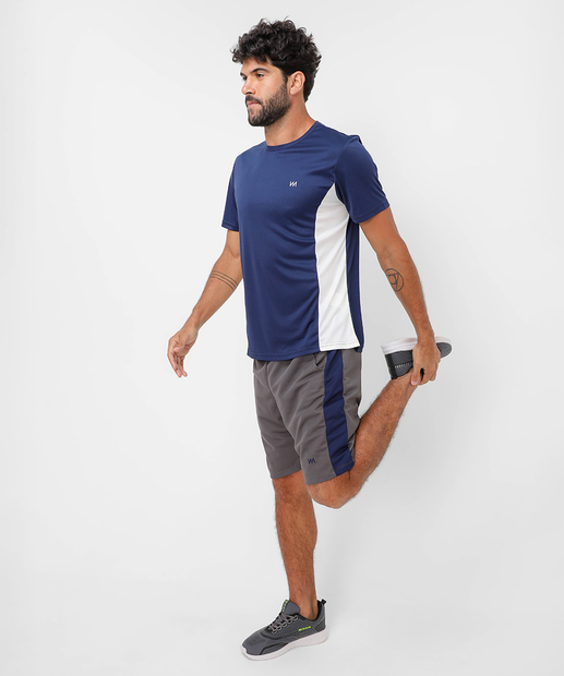 Camiseta Masculina Fitness Dry Fit MR Azul