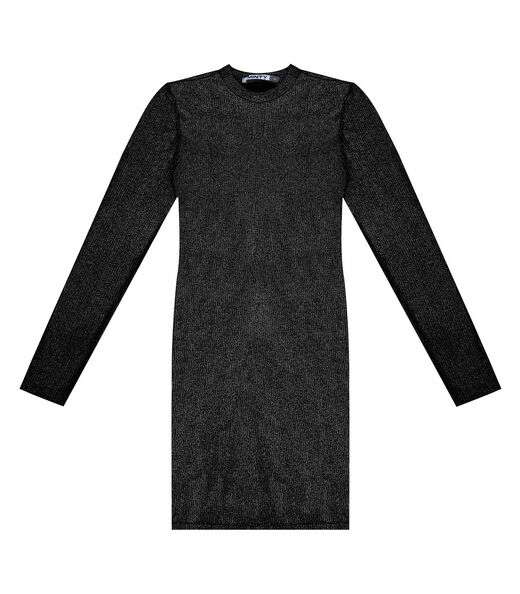 Vestido Juvenil Em Ribana Canelada Minty Preto